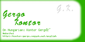 gergo kontor business card